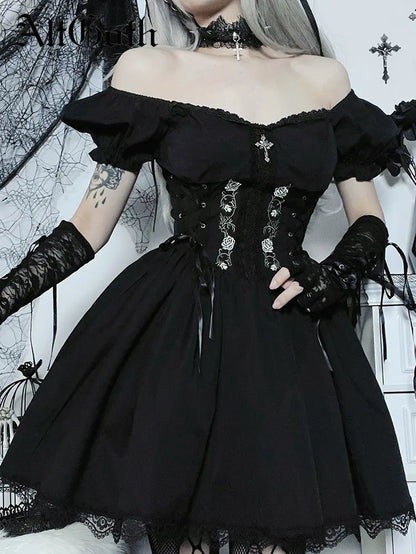 Gothic Princess Lace-Up Dress