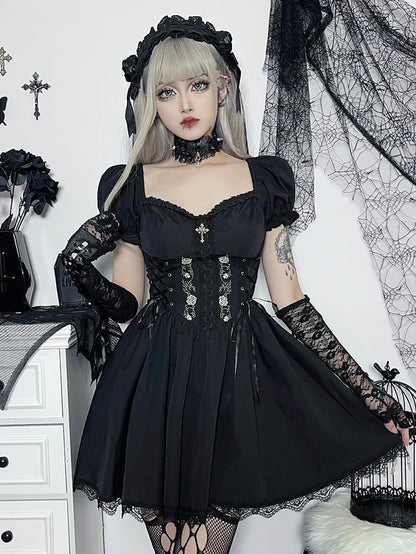 Gothic Princess Lace-Up Dress