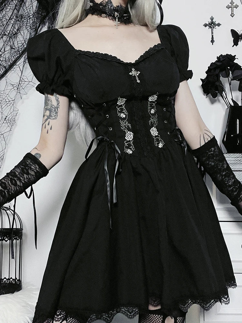 Gothic Princess Lace-Up Dress