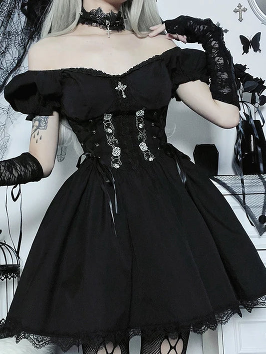 Gothic Princess Lace-Up Dress